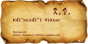 Könczöl Viktor névjegykártya