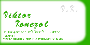 viktor konczol business card